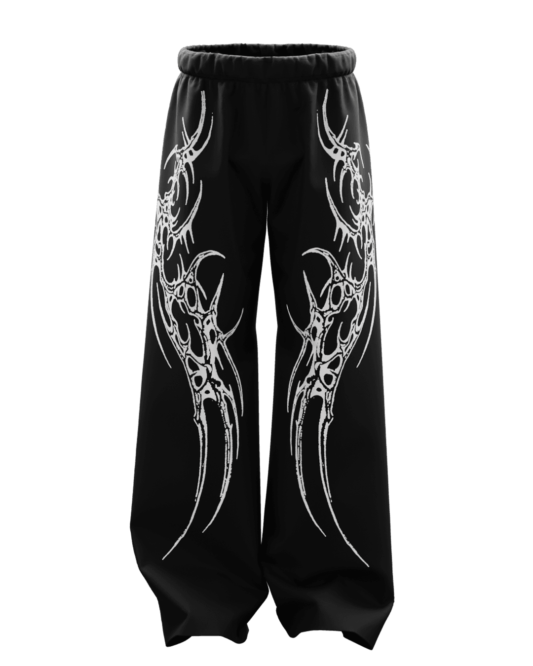 Saiyan Black Unisex Straight Fit Baggy Pants