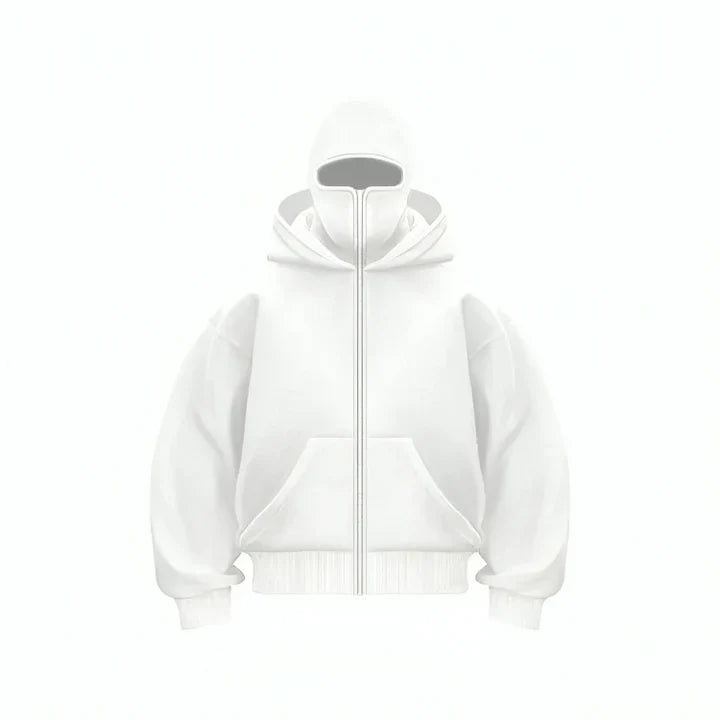 Ninja Balaclava Hoodie with Built-In Face Mask