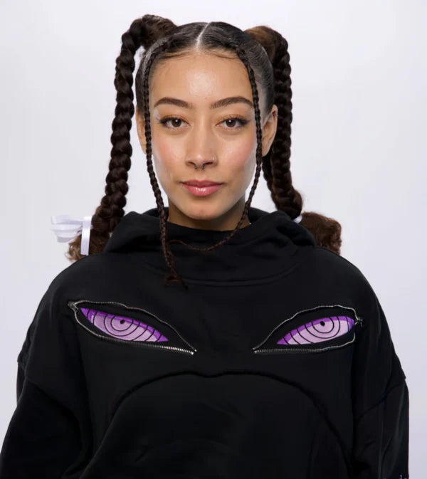 Uchiha Eyes Oversized Hoodie – Naruto Inspired Anime Cosplay Streetwear Hoodie