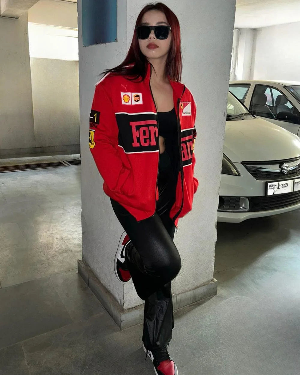 Ferrari Red Racing Varsity Jacket