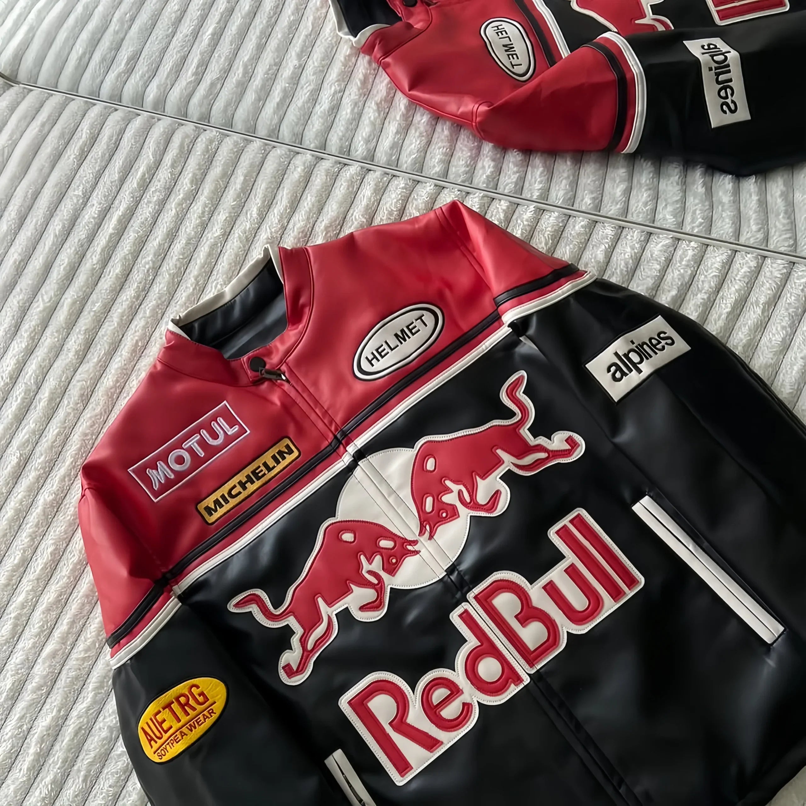 Red Bull Leather Jacket – Premium F1 Racing Fit