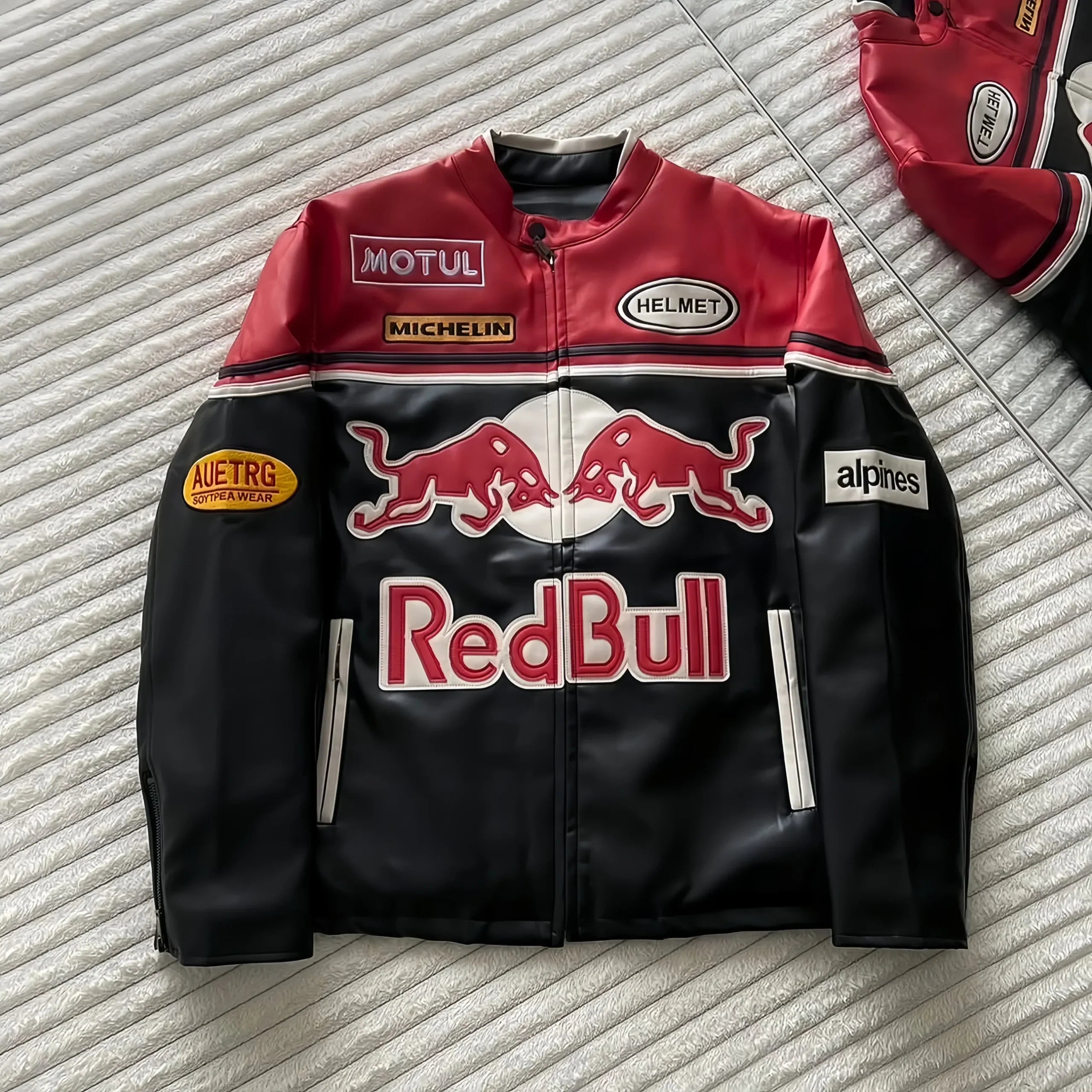 Red Bull Leather Jacket – Premium F1 Racing Fit