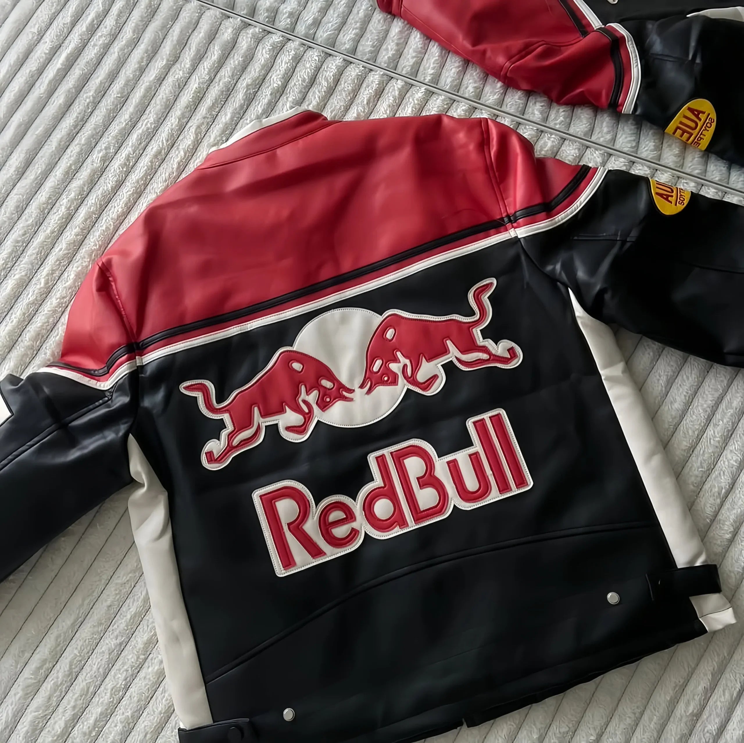 Red Bull Leather Jacket – Premium F1 Racing Fit