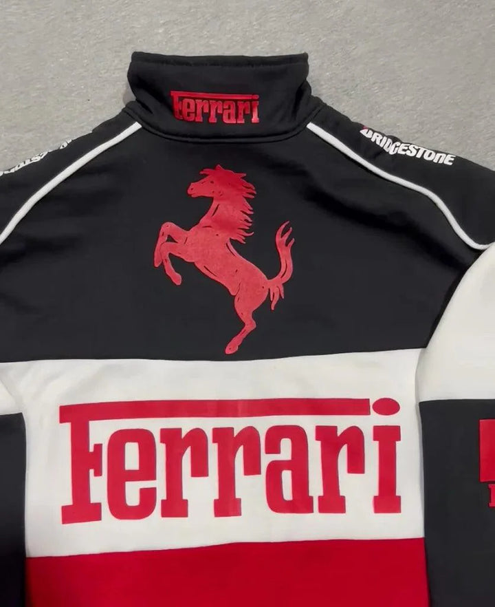Red Ferrari F1 Vintage Racer Jacket Unisex