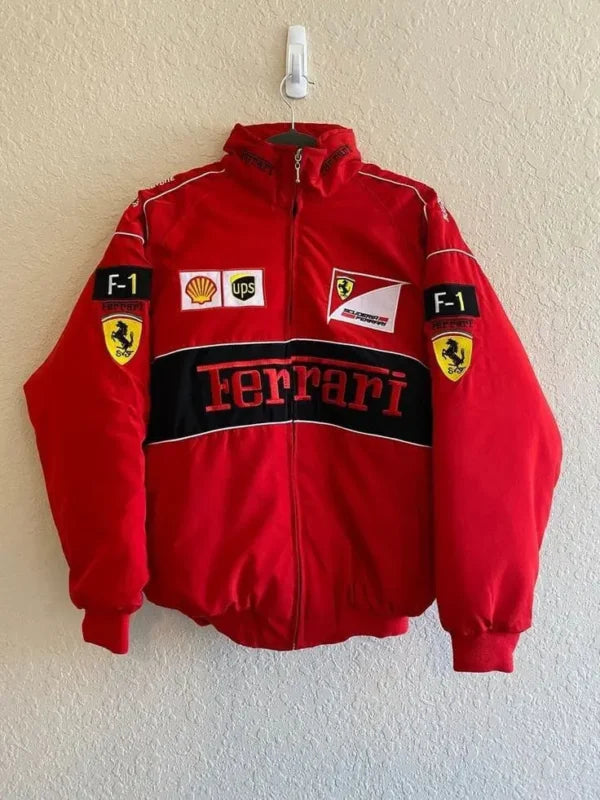 Ferrari Red Racing Varsity Jacket