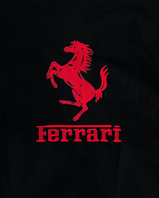 Black Ferrari Embroidery Jacket – Premium Unisex Racing Style